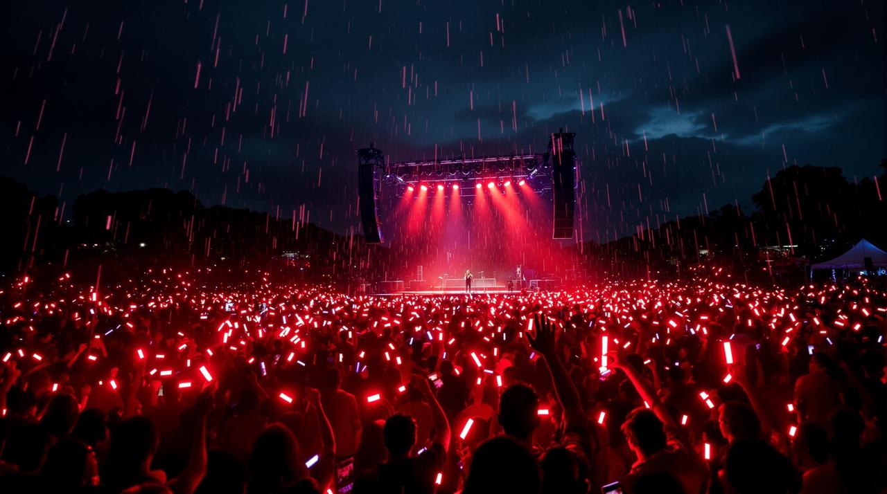 某歌手演唱会突发暴雨，万人雨中合唱成佳话